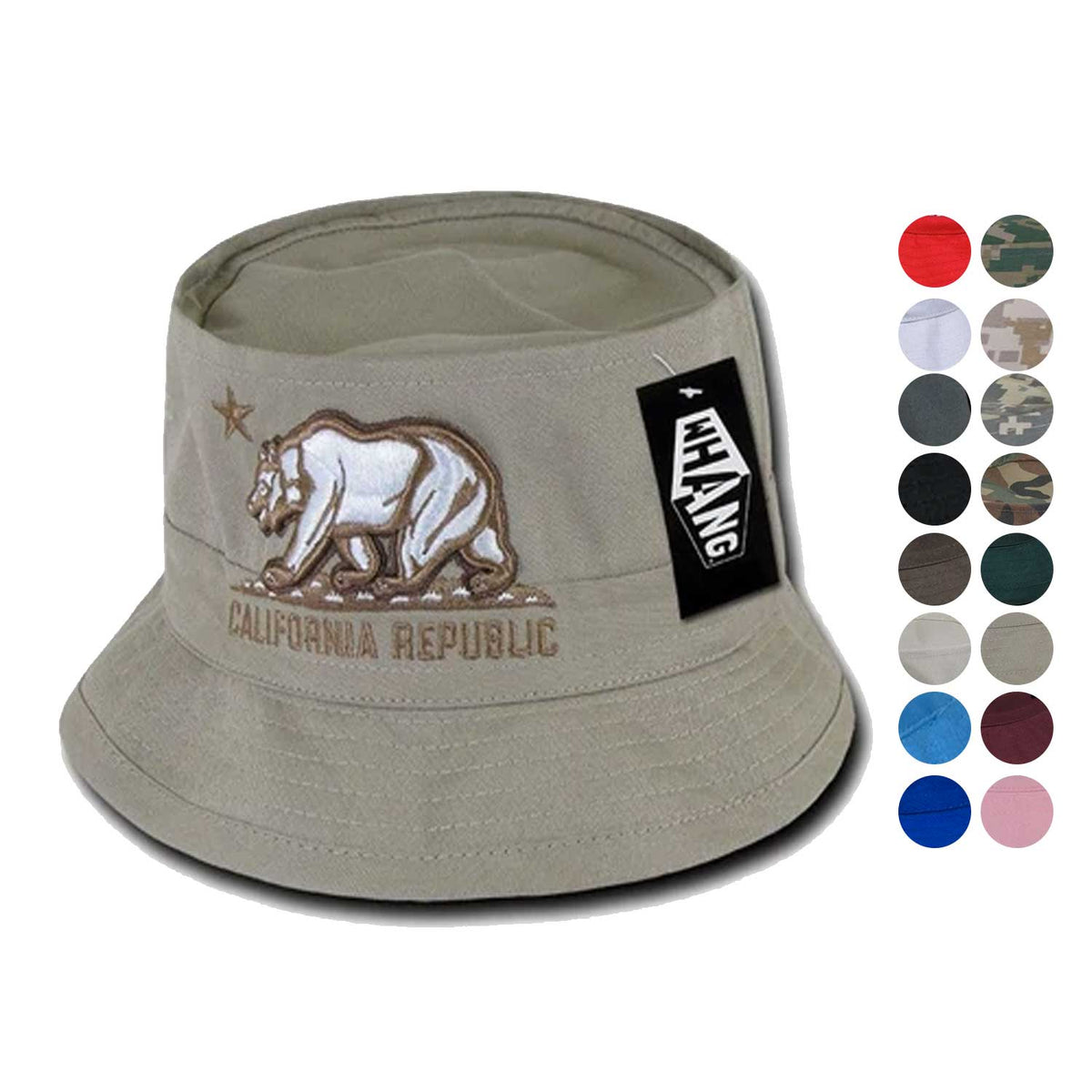 1 Dozen California Bear Bucket Hat Hats Caps Cap Unconstructed Wholesale Lots