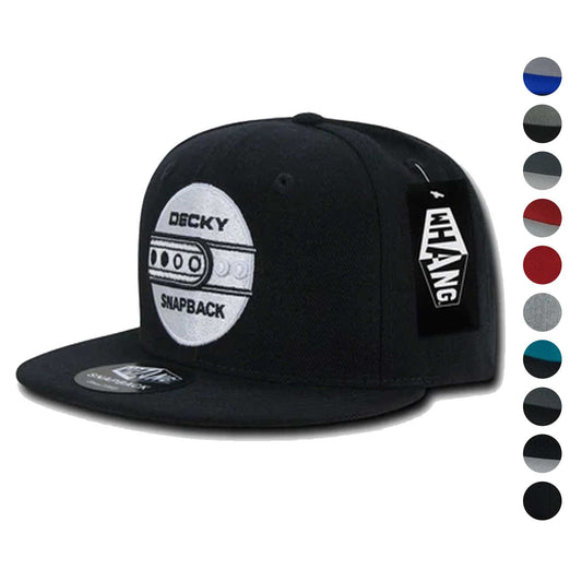 Decky Snapback By Whang Baseball Hats Caps Unisex-Black-