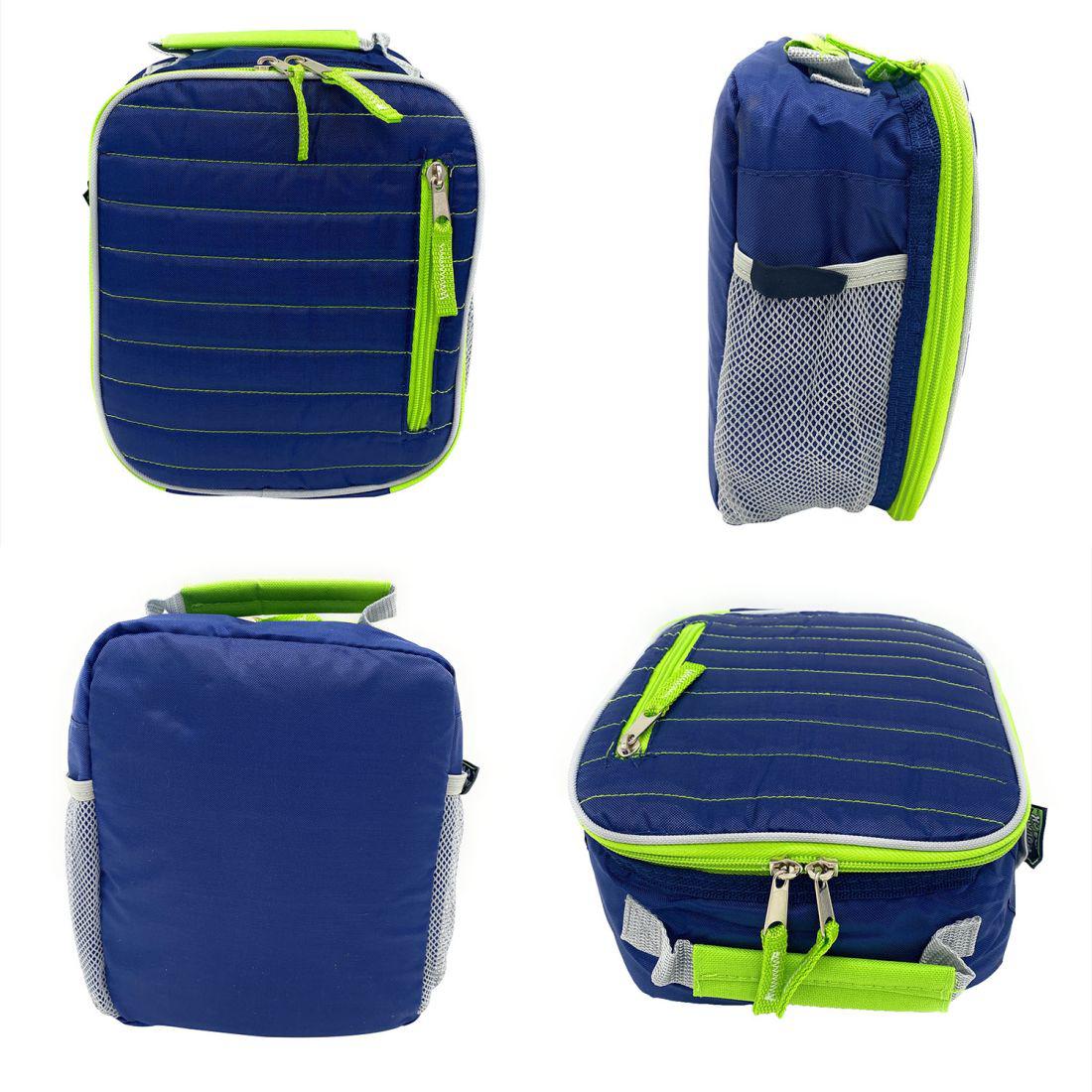 Empire Cove Vertical Insulated Lunch Bag Quilted Cooler Food Tote Picnic Travel-Blue-