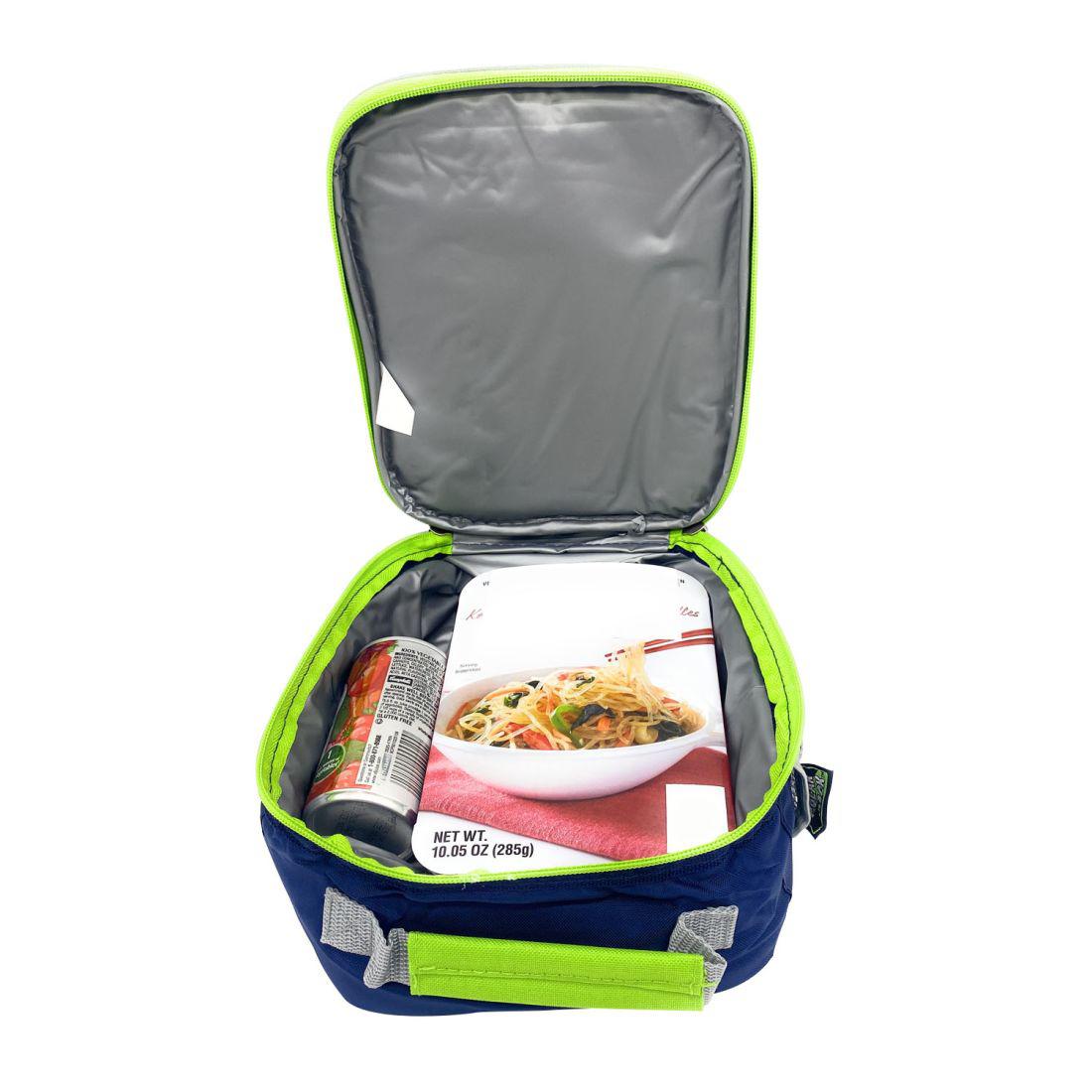 Empire Cove Vertical Insulated Lunch Bag Quilted Cooler Food Tote Picnic Travel-Blue-