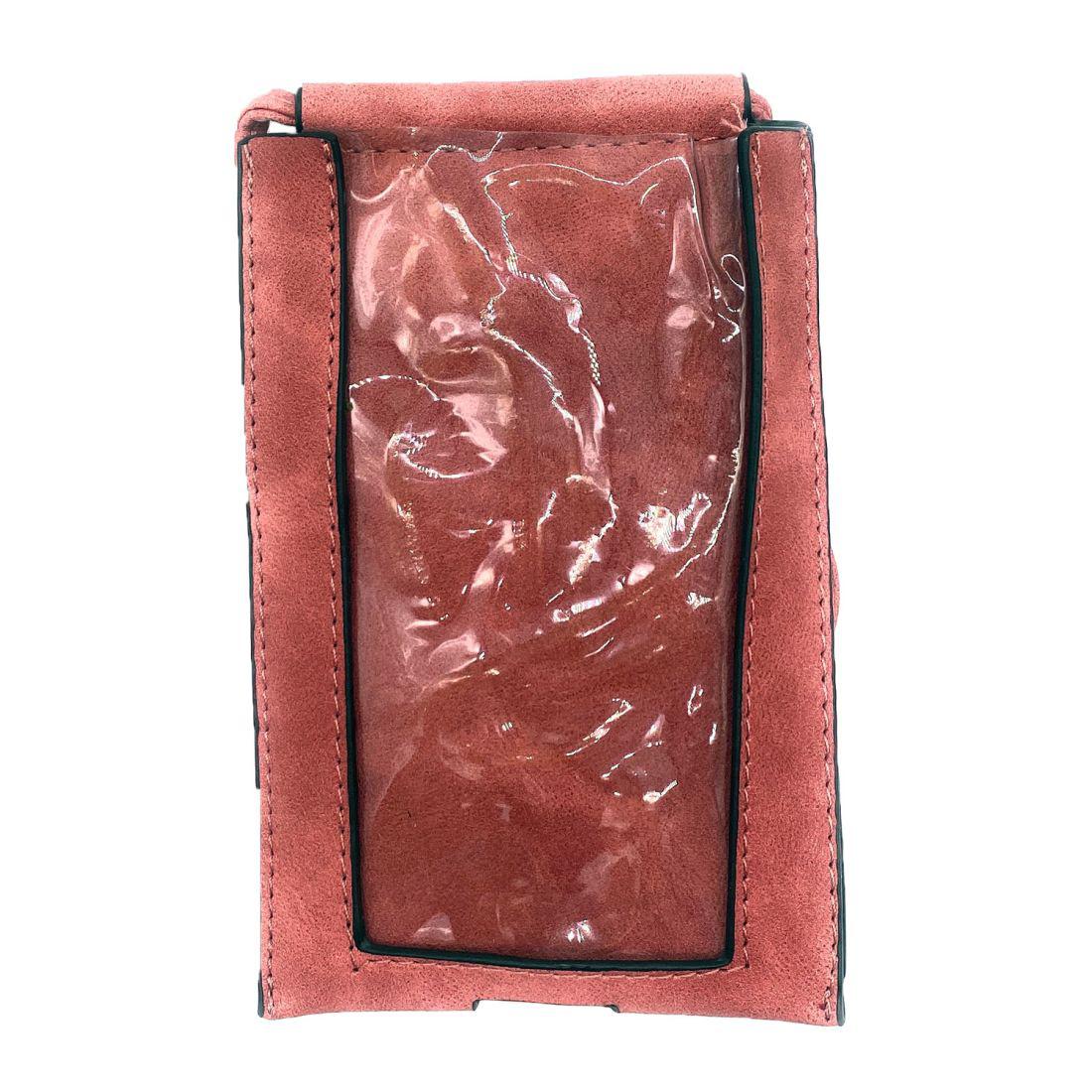 Empire Cove Cell Phone Crossbody Bags Touchscreen Clear Window Wallet Pouch Purse-Black-