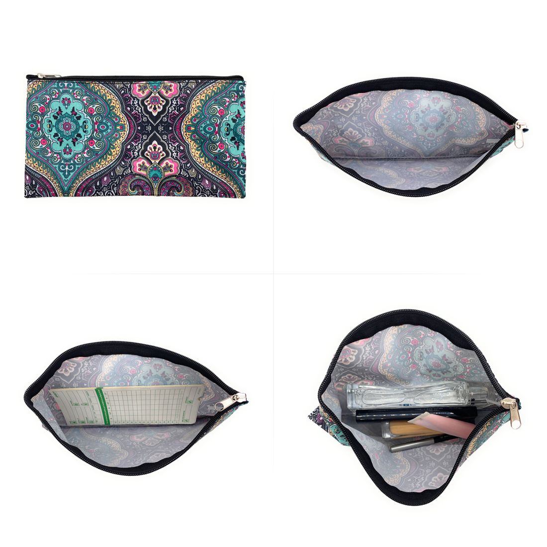 Empire Cove Womens 2 Piece Gift Set Paisley Insulated Lunch Bag Cooler Cosmetic Bag-