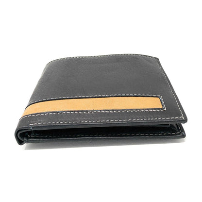 Empire Cove Stylish Genuine Leather Bifold Wallets Mens Womens-Black-