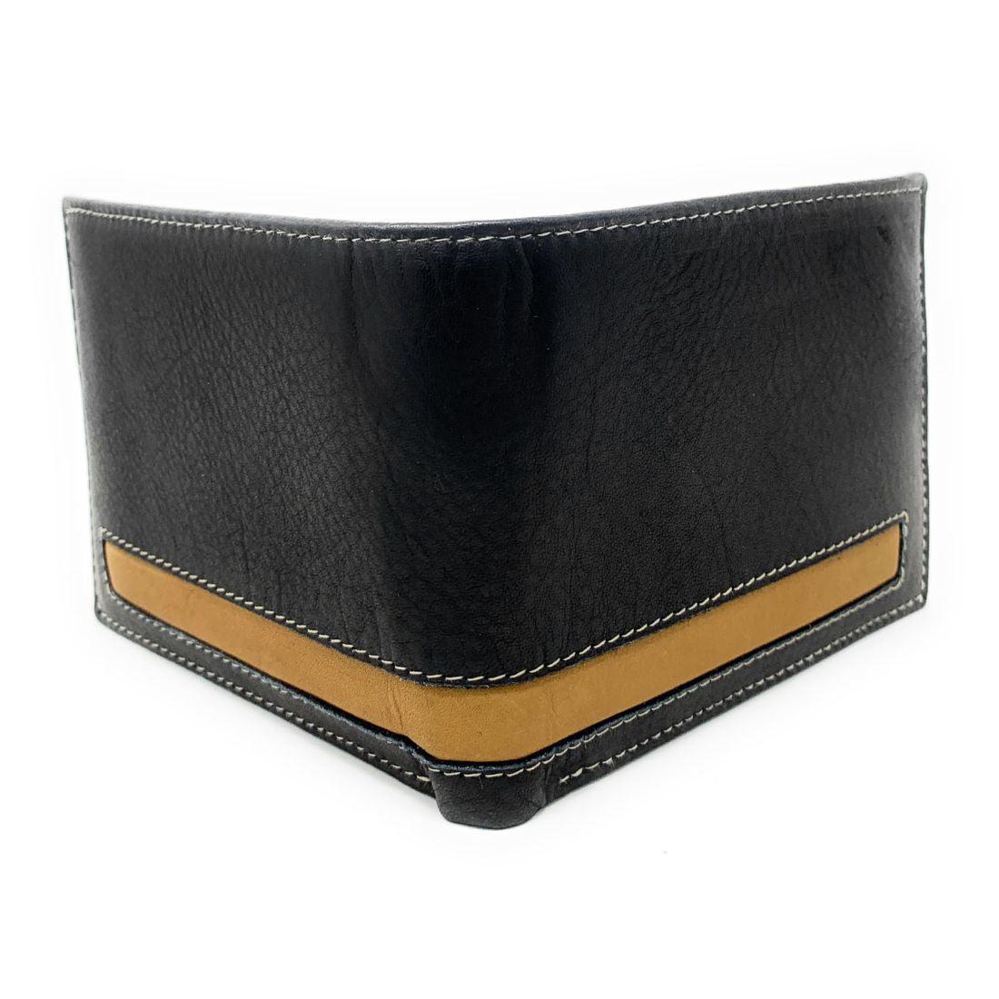 Empire Cove Stylish Genuine Leather Bifold Wallets Mens Womens-Black-