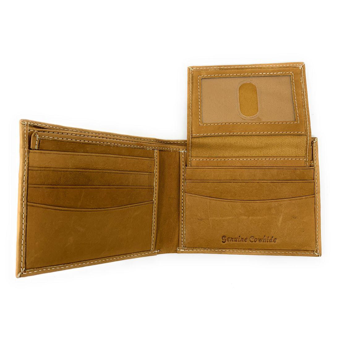 Empire Cove Stylish Genuine Leather Bifold Wallets Mens Womens-Black-