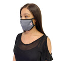Made in USA Face Masks Mouth Nose Washable Reusable Double Layer Mask Cotton Cloth Blend-Grey-