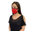 Made in USA Face Masks Mouth Nose Washable Reusable Double Layer Mask Cotton Cloth Blend-Red-
