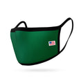 Made in USA Face Masks Mouth Nose Washable Reusable Double Layer Mask Cotton Cloth Blend-Green-