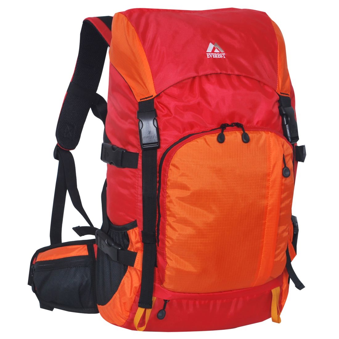 Everest Weekender Hiking Back Pack-Red / Orange-