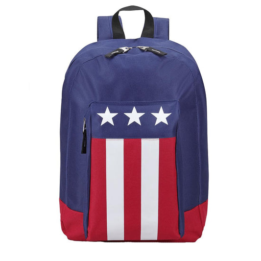 USA Flag Patriotic Backpack Book Bag School Travel Carry-On Adjustable Straps-