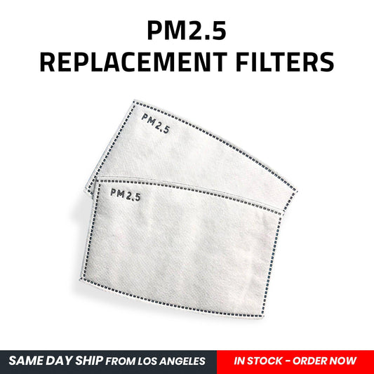 PM 2.5 Activated Carbon Filters 5 Layer Replacement Filters for Face Masks Adults Kids-Adult-10-