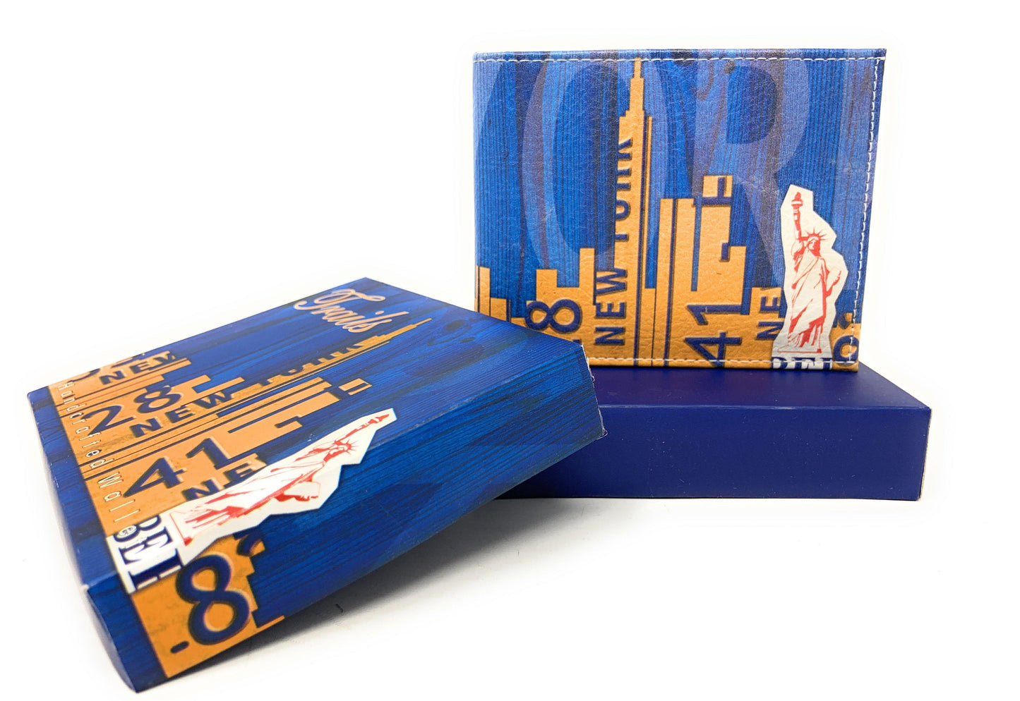 Printed Designs Bifold Wallets In Gift Box Cash Card Id Slots Mens Womens Youth-US 100 DOLLARS-