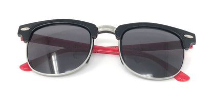 Boys Girls Kids Toddlers Children Sunglasses UV Protection Top Styles w/ Pouch-Red (Club)-