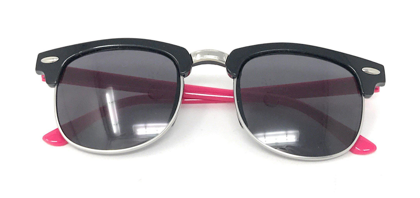 Boys Girls Kids Toddlers Children Sunglasses UV Protection Top Styles w/ Pouch-Hot Pink (Club)-