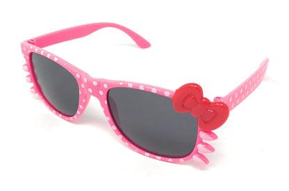 Boys Girls Kids Toddlers Children Sunglasses UV Protection Top Styles w/ Pouch-Pink Polka Dots (Cat Way)-