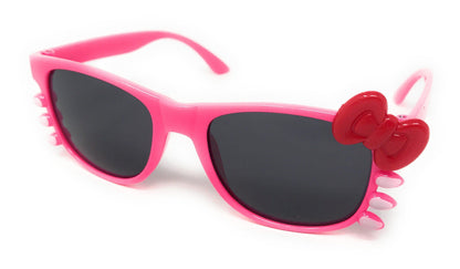 Boys Girls Kids Toddlers Children Sunglasses UV Protection Top Styles w/ Pouch-Pink Solid (Cat Way)-