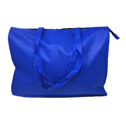 Large Big 20inch Zippered Reusable Grocery Shopping Tote Bags With Gusset-Royal-
