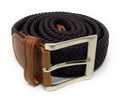 Casaba Stretch Braided Golf Belts Woven Elastic Adjustable Fit Mens Womens-Brown-Small-