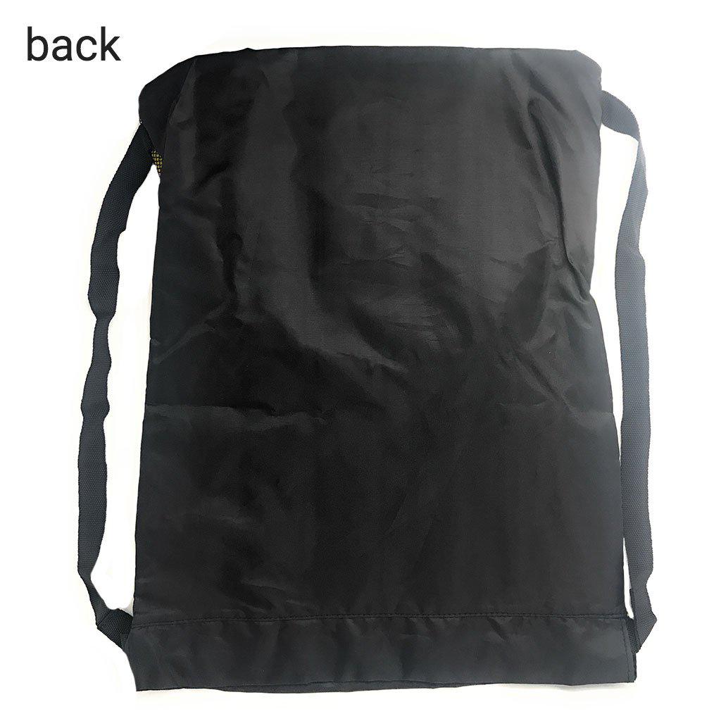 Large Big Drawstring Backpack Sack Rucksack Pack Bag Heavy Duty 14x19inch-BLACK / ROYAL-