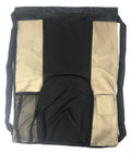 Large Big Drawstring Backpack Sack Rucksack Pack Bag Heavy Duty 14x19inch-BLACK / KHAKI-