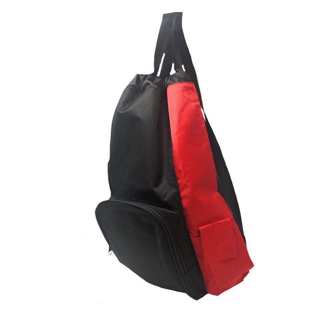 Large Big Drawstring Backpack Sack Rucksack Pack Bag Heavy Duty 14x19inch-BLACK / ROYAL-