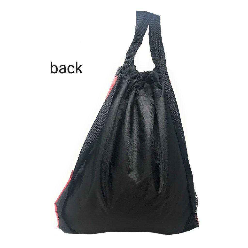 Large Big Drawstring Backpack Sack Rucksack Pack Bag Heavy Duty 14x19inch-BLACK / ROYAL-