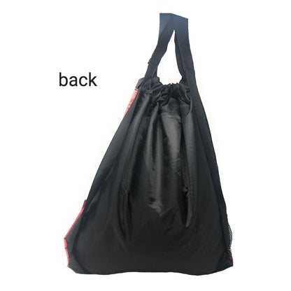 Large Big Drawstring Backpack Sack Rucksack Pack Bag Heavy Duty 14x19inch-BLACK / ROYAL-