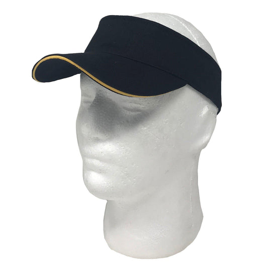 1 Dozen Washed Sandwich Cotton Sun Beach Visors Gold Wholesale Lot Bulk-