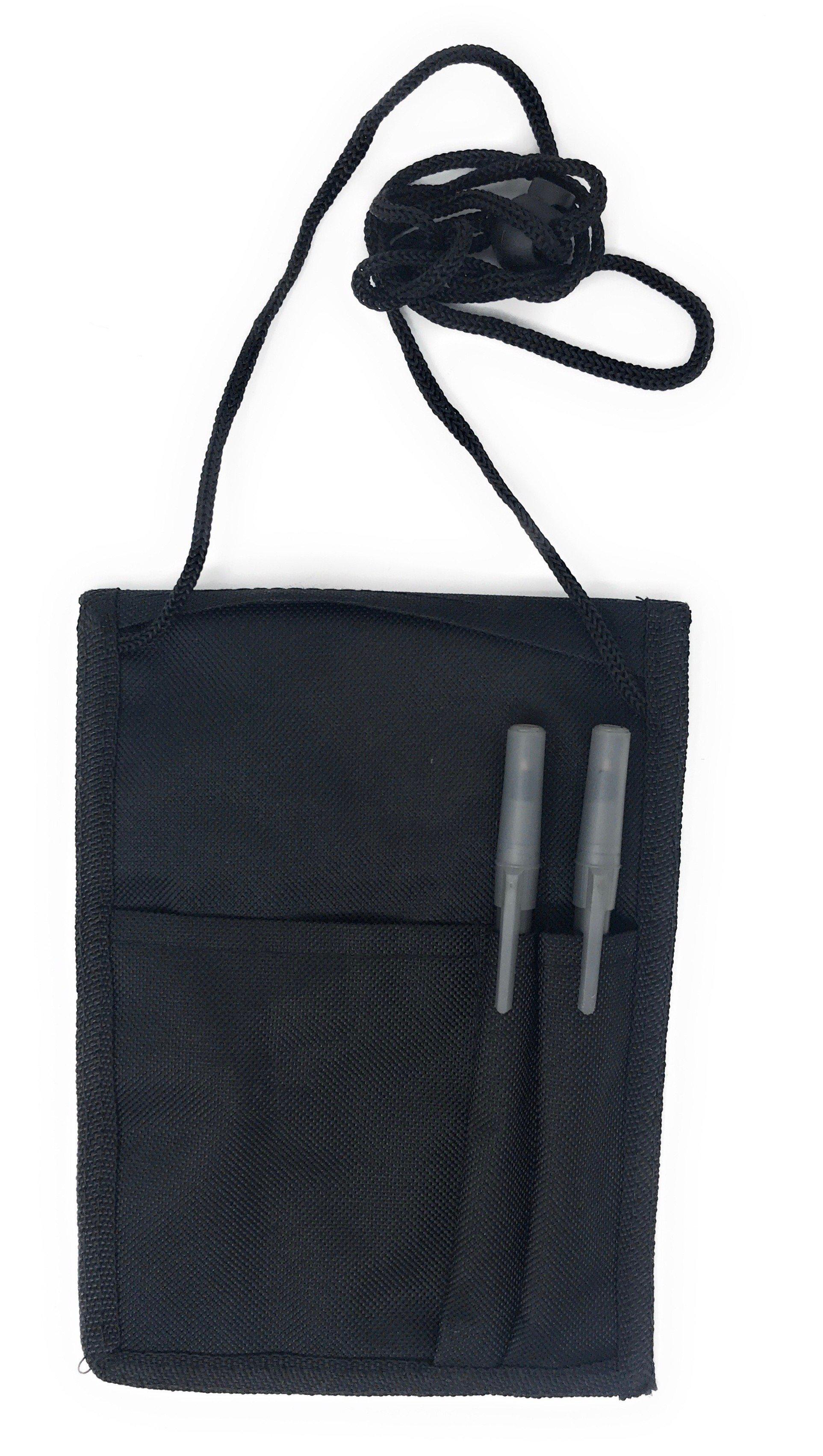 Lot Of 5 Conference Badge ID Cards W/Pen Holders Show Meeting 600D Polyester-
