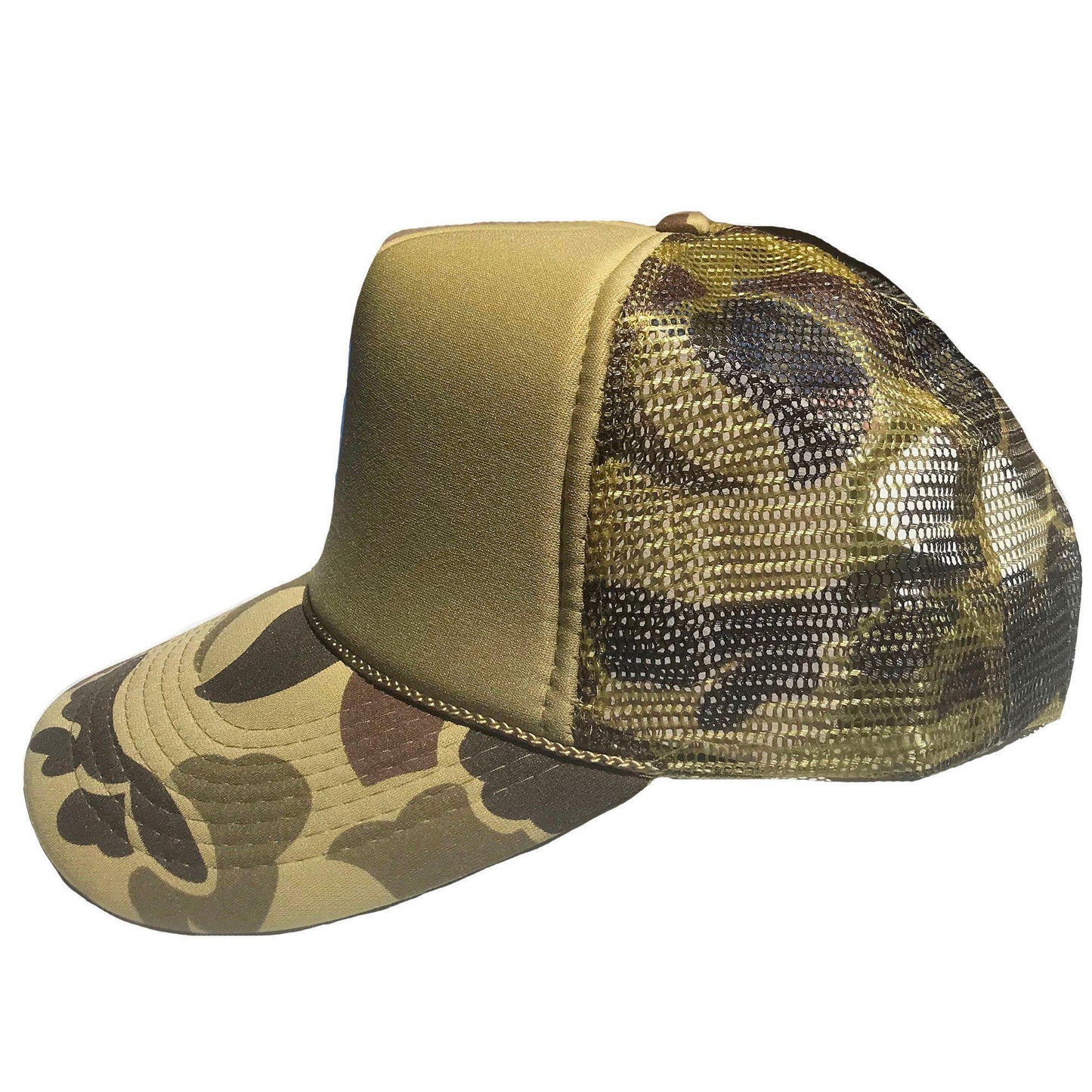 1 Dozen Camouflage Camo Hunting Baseball Trucker Foam Mesh Hats Caps Wholesale Lot Bulk-Green Camo/Lt Loden-