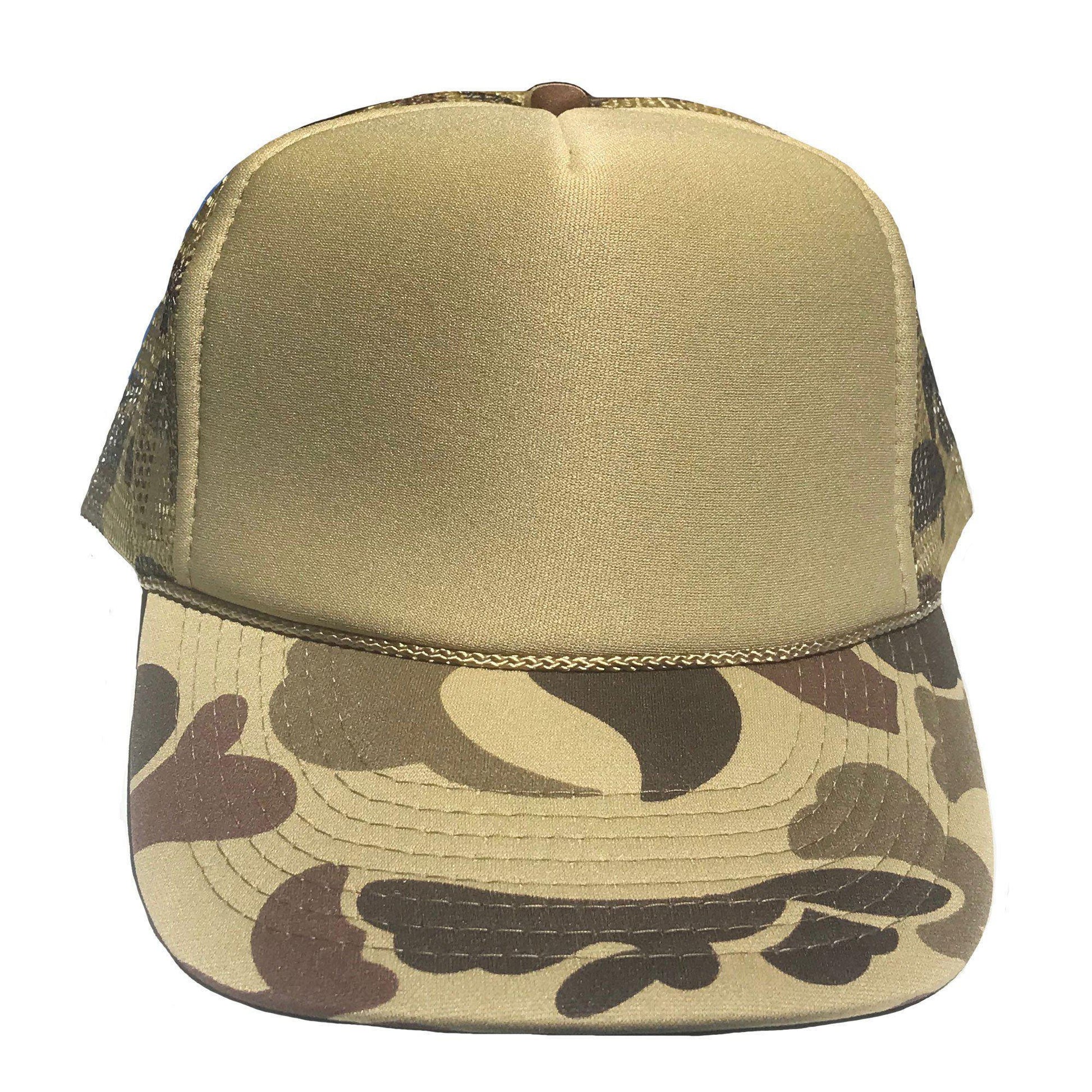 1 Dozen Camouflage Camo Hunting Baseball Trucker Foam Mesh Hats Caps Wholesale Lot Bulk-Green Camo/Lt Loden-