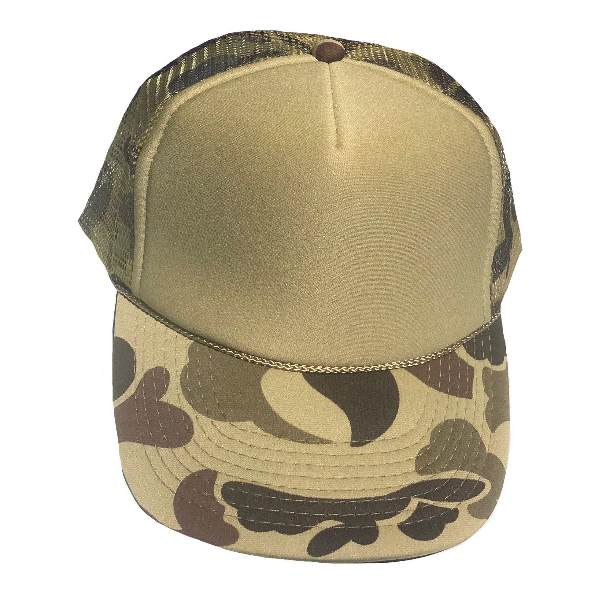 1 Dozen Camouflage Camo Hunting Baseball Trucker Foam Mesh Hats Caps Wholesale Lot Bulk-Green Camo/Lt Loden-