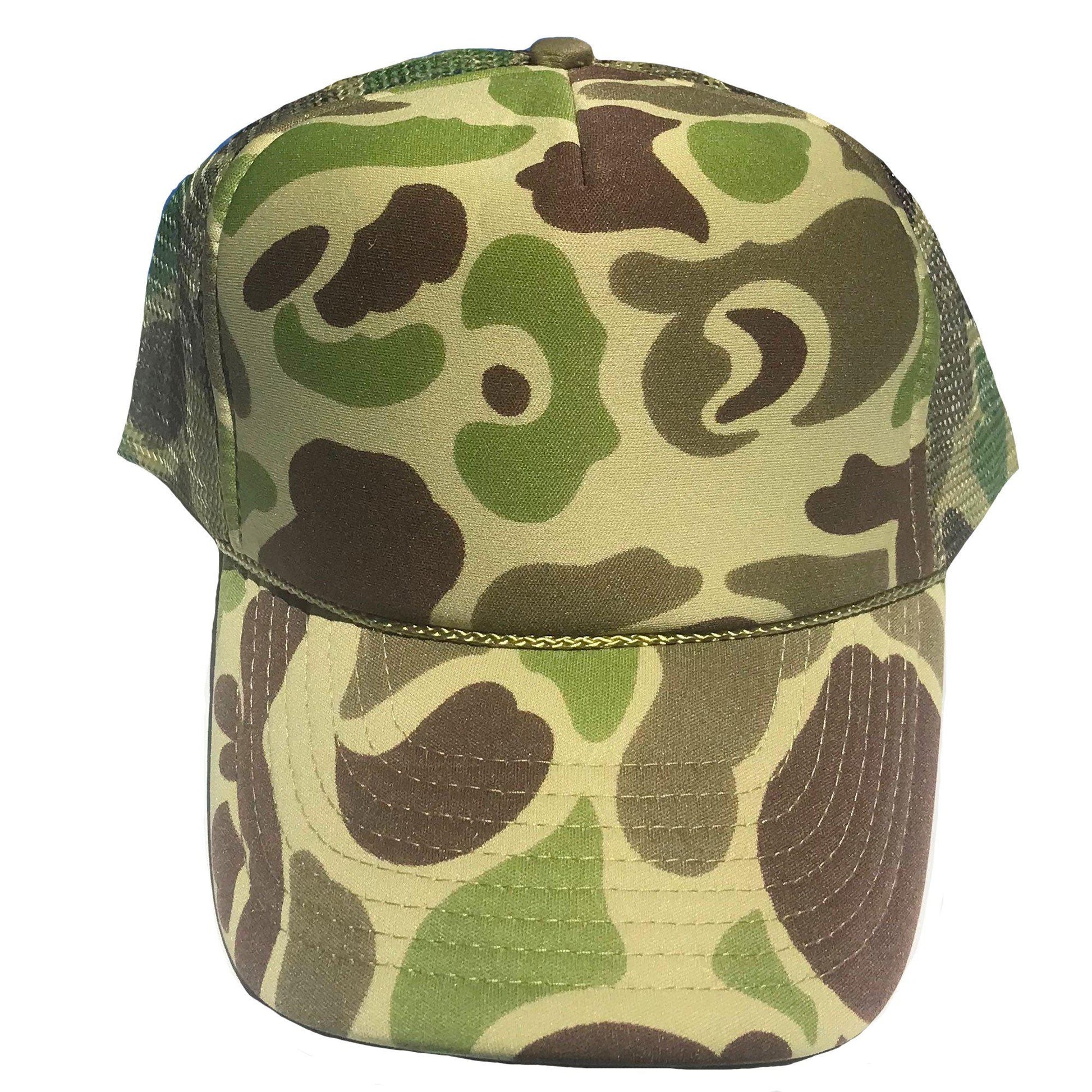 Camo Camouflage Hunting Fishing Trucker Baseball Foam Mesh Hats Caps-Camo/Lt Loden-