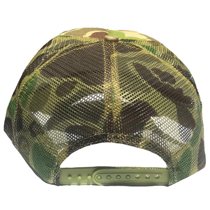 1 Dozen Camouflage Camo Hunting Baseball Trucker Foam Mesh Hats Caps Wholesale Lot Bulk-Green Camo/Lt Loden-