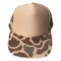 Camo Camouflage Hunting Fishing Trucker Baseball Foam Mesh Hats Caps-Brown Camo/Beige-