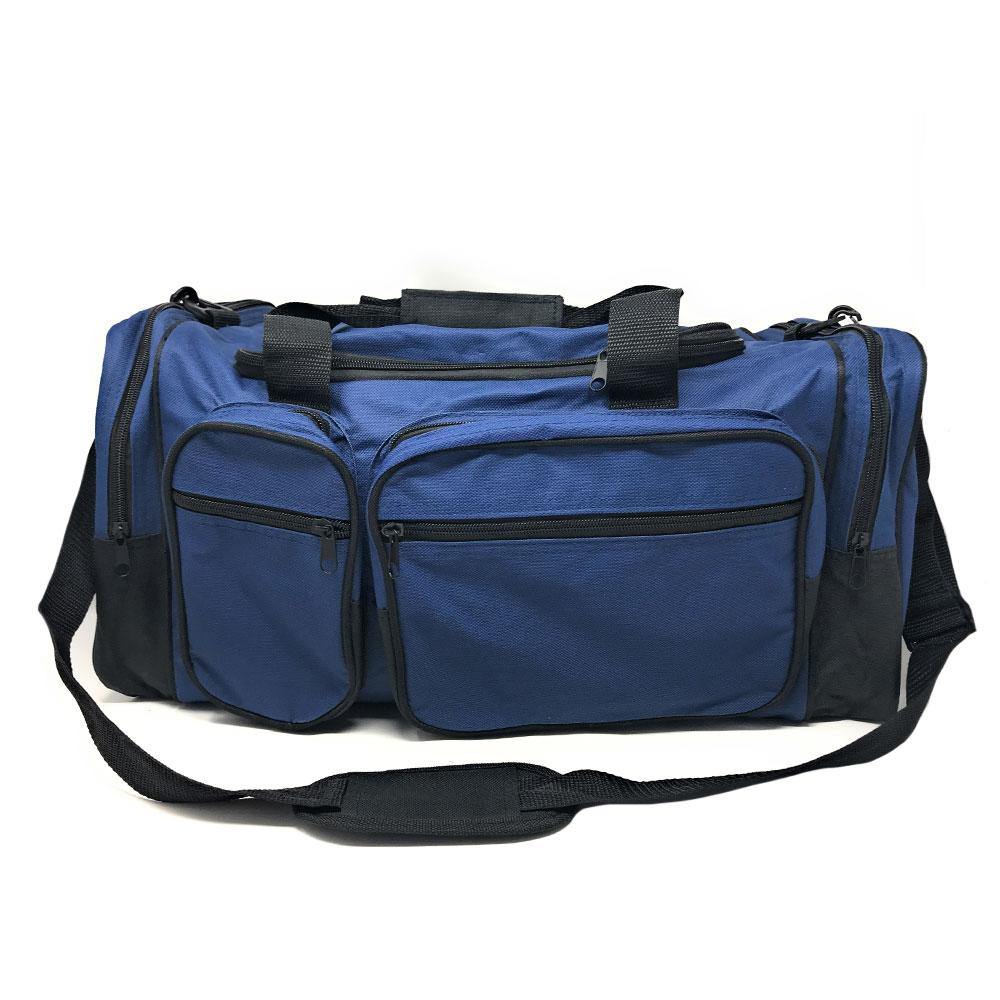 20inch Large Heavy Duty Strong Duffle Bags Travel Sports School Gym Carry Luggage-ROYAL / BLACK-