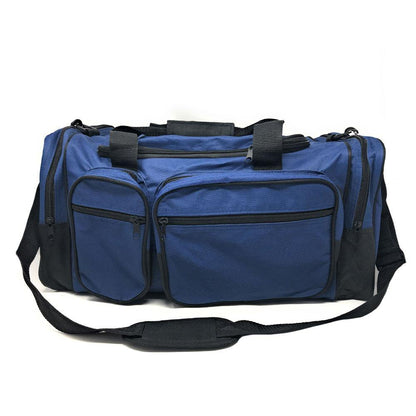20inch Large Heavy Duty Strong Duffle Bags Travel Sports School Gym Carry Luggage-ROYAL / BLACK-