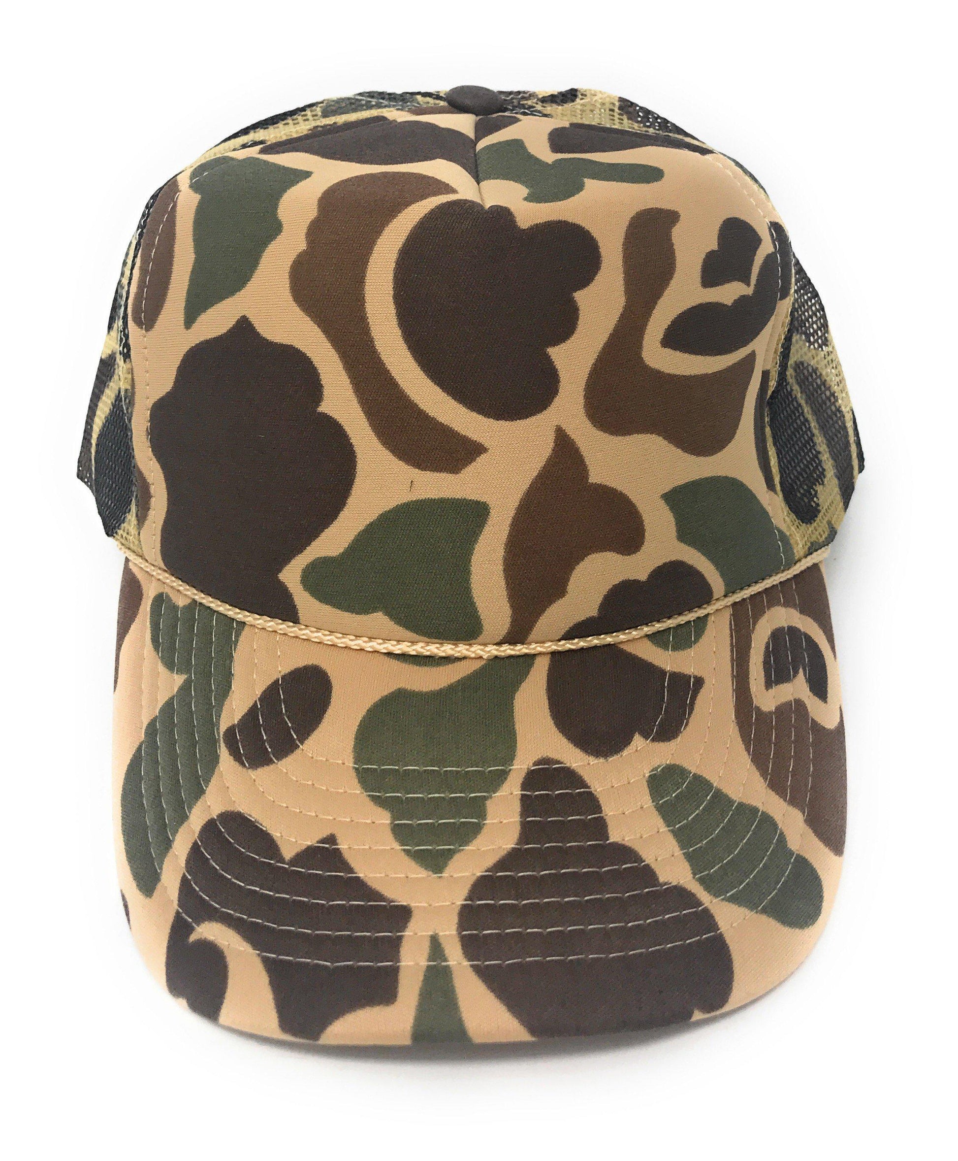 1 Dozen Camouflage Camo Hunting Baseball Trucker Foam Mesh Hats Caps Wholesale Lot Bulk-Green Camo/Lt Loden-