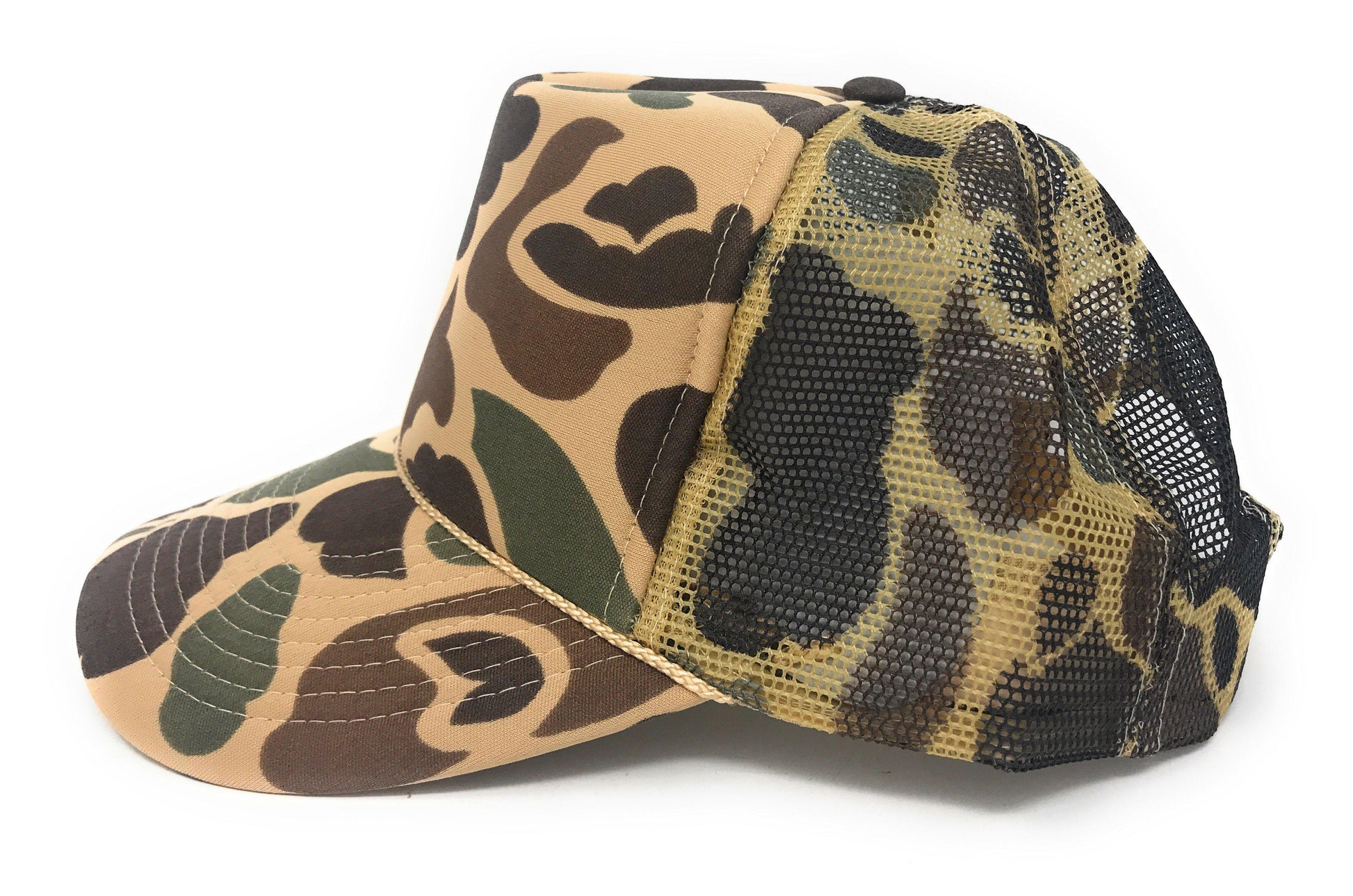 1 Dozen Camouflage Camo Hunting Baseball Trucker Foam Mesh Hats Caps Wholesale Lot Bulk-Green Camo/Lt Loden-