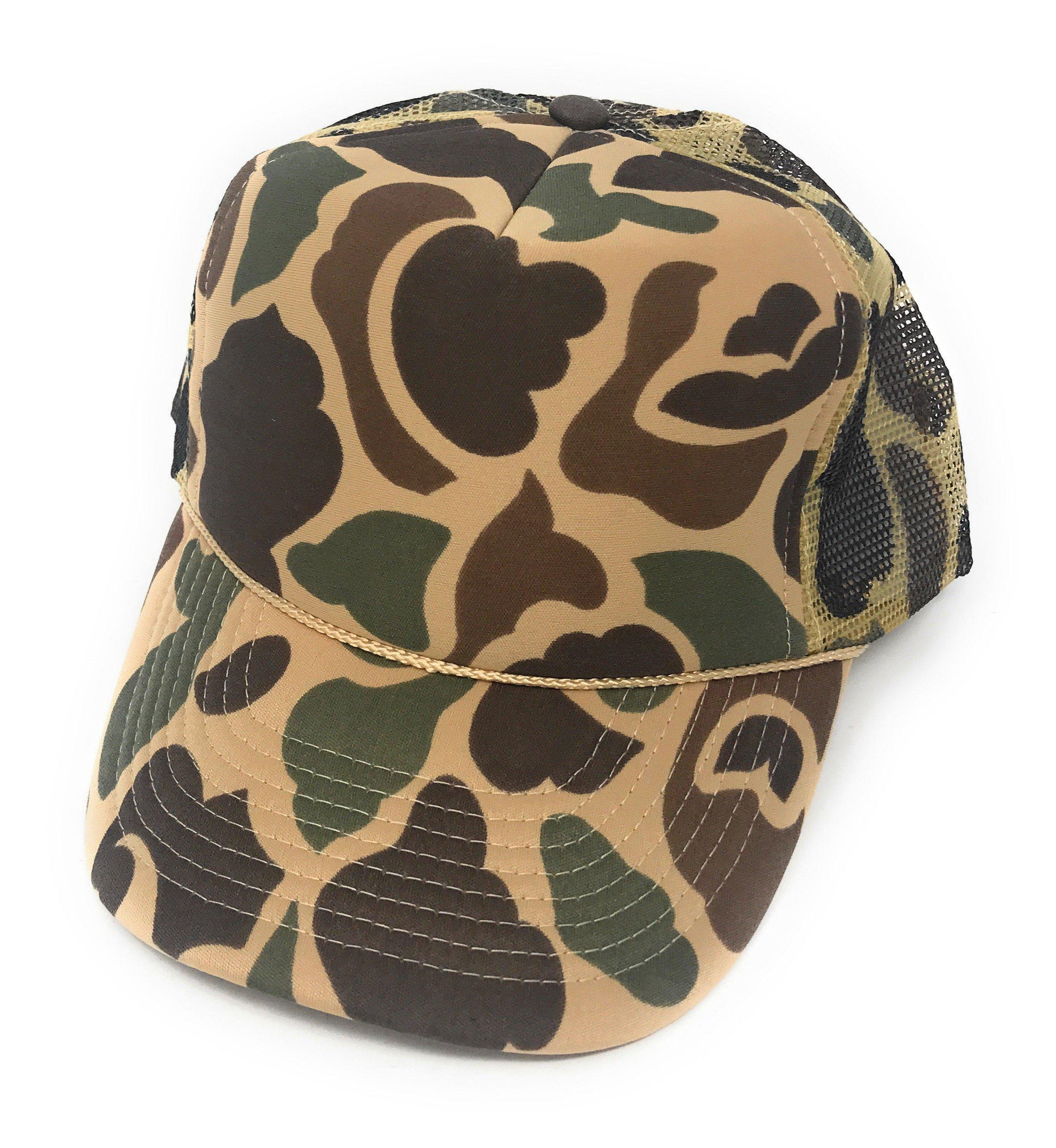1 Dozen Camouflage Camo Hunting Baseball Trucker Foam Mesh Hats Caps Wholesale Lot Bulk-Green Camo/Lt Loden-