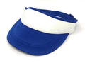 Wide Bill Sun Visors Caps Hats Summer Beach Sports Tennis Golf Men's Women's Unisex-Royal/White-