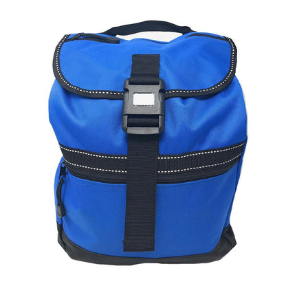 Reflective Backpack Rucksack Bags Drawstrings School Books Travel Work 12 x14inch-ROYAL/BLACK-