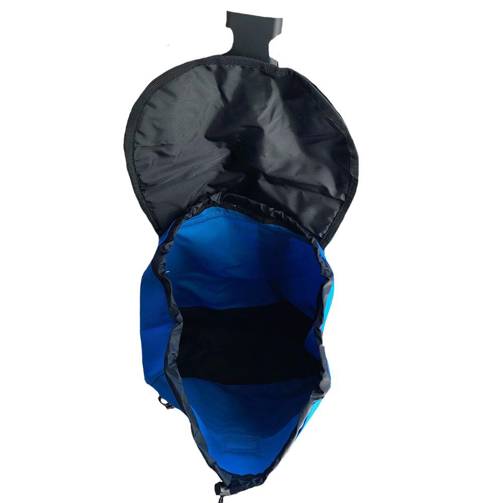 Reflective Backpack Rucksack Bags Drawstrings School Books Travel Work 12 x14inch-ROYAL/BLACK-