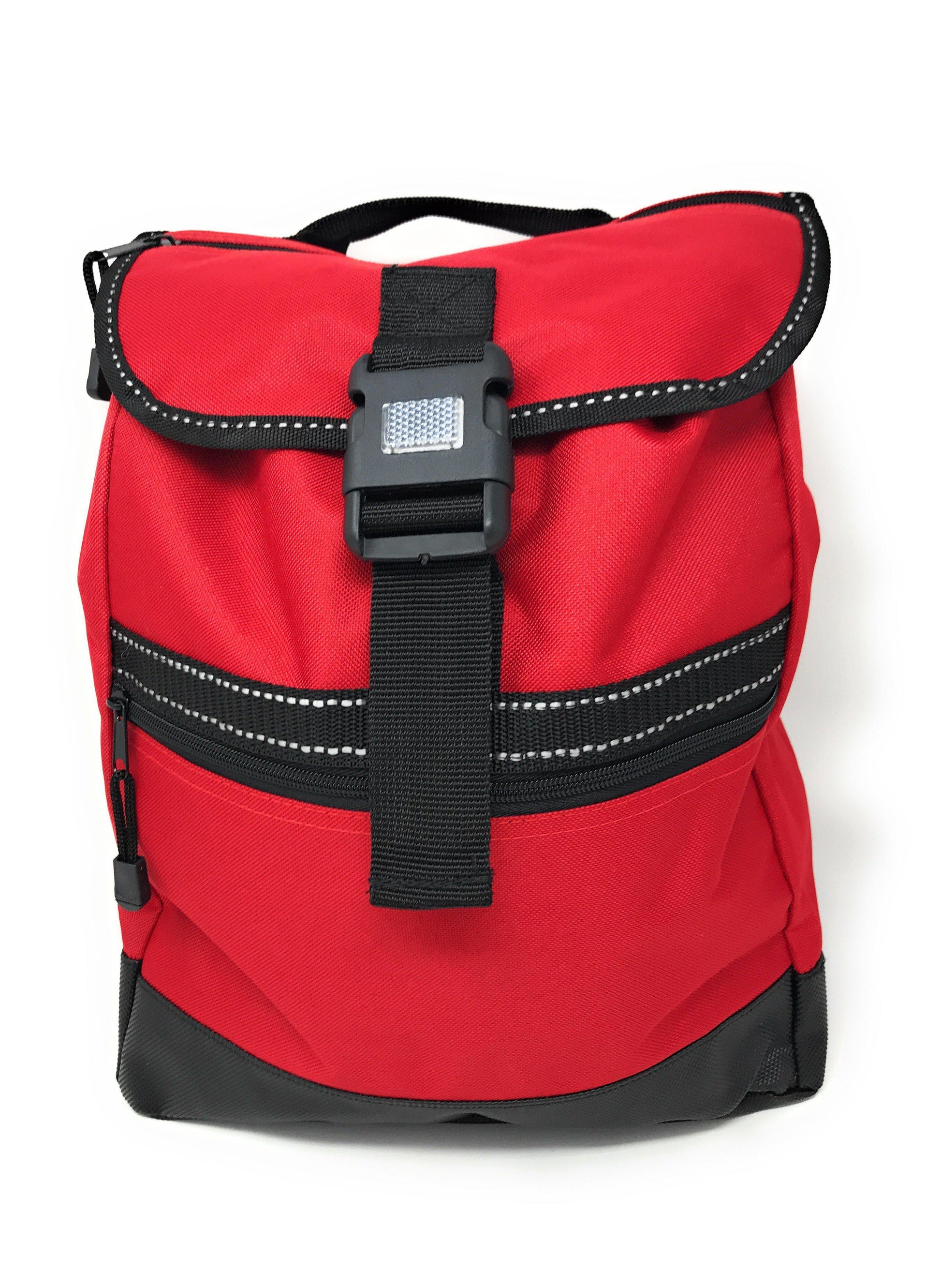 Reflective Backpack Rucksack Bags Drawstrings School Books Travel Work 12 x14inch-ROYAL/BLACK-