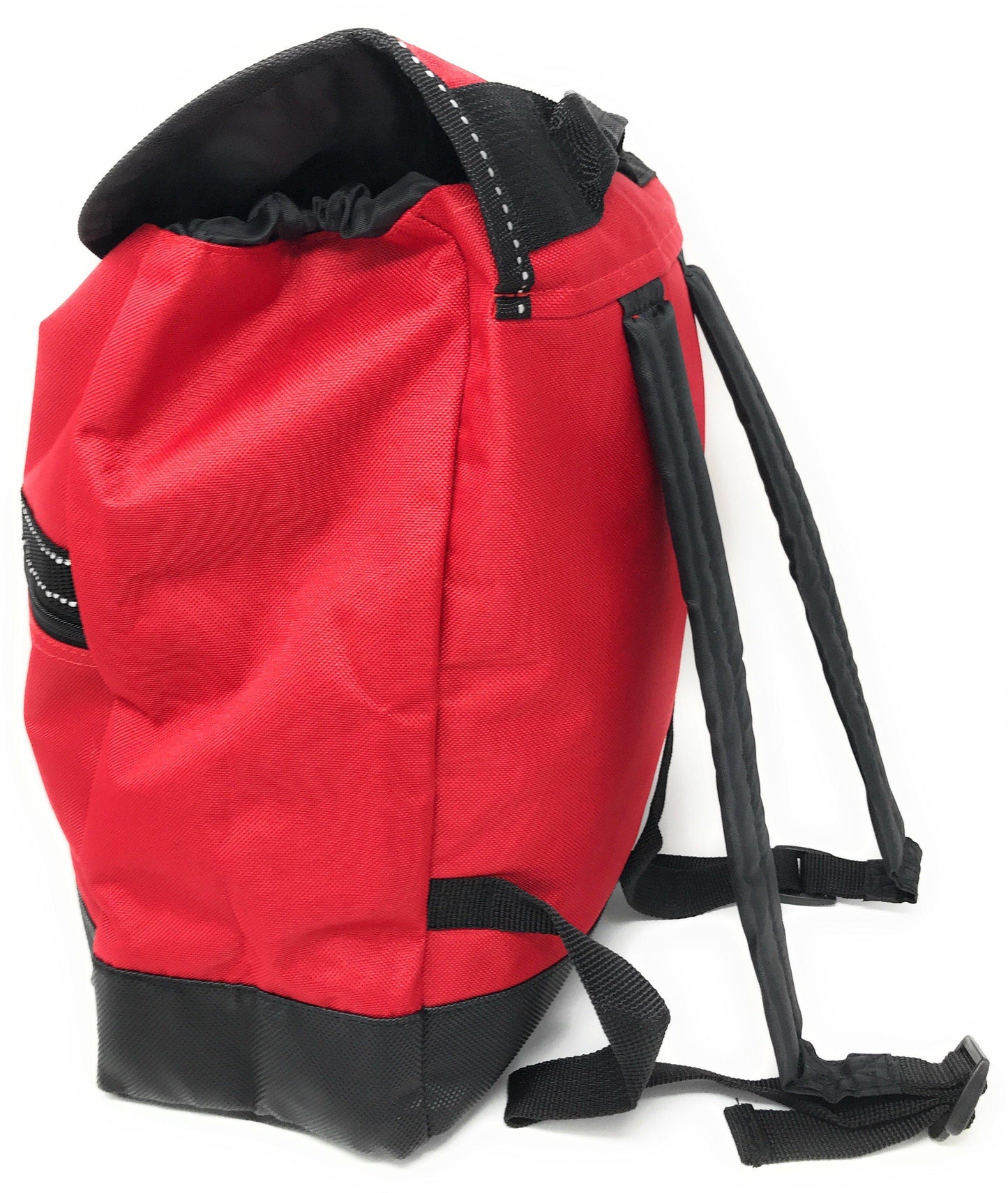 Reflective Backpack Rucksack Bags Drawstrings School Books Travel Work 12 x14inch-ROYAL/BLACK-
