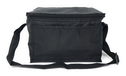 Insulated Cooler Lunch Box Bag 6 Pack Picnic Beer Drink Water 9 X 6-1/4inch-Black-