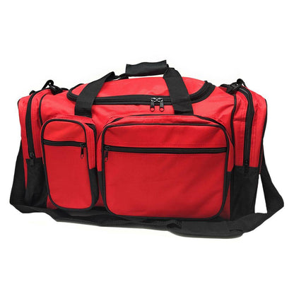 20inch Large Heavy Duty Strong Duffle Bags Travel Sports School Gym Carry Luggage-ROYAL / BLACK-