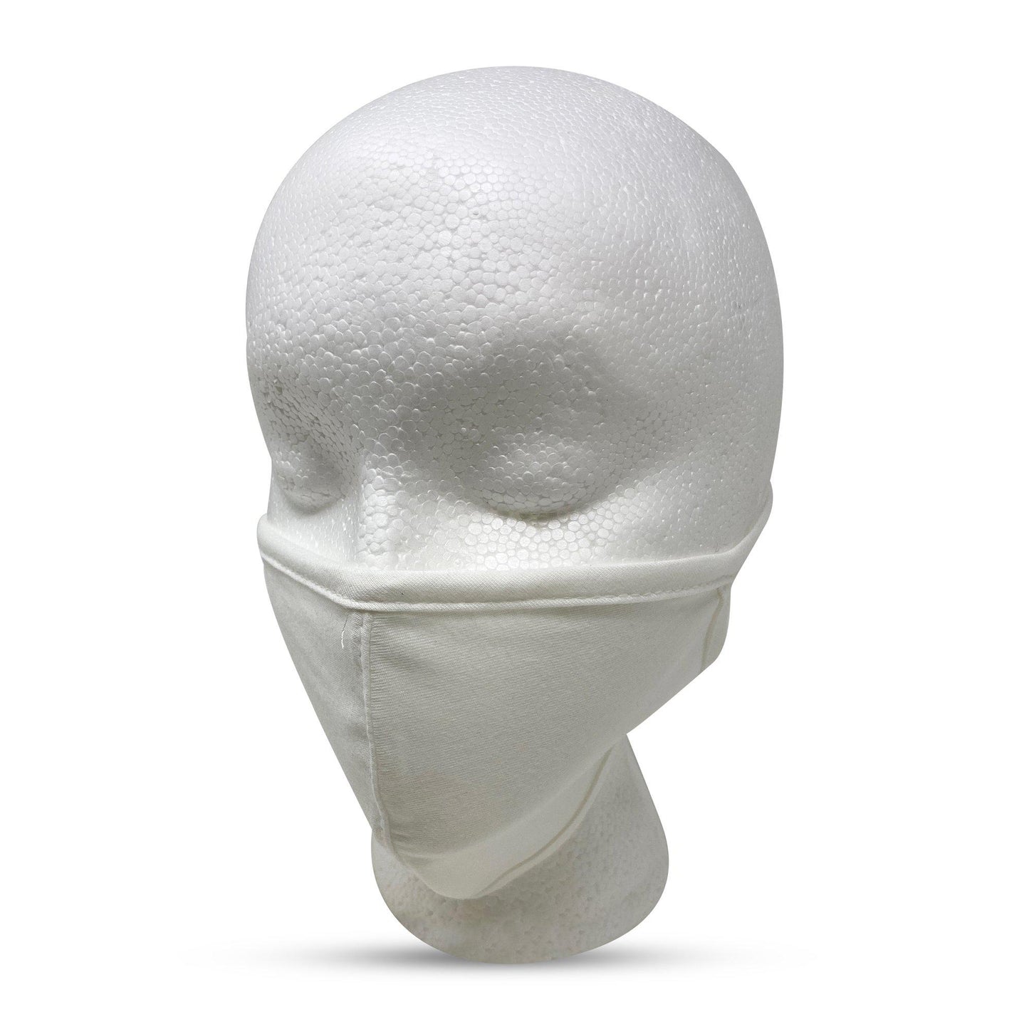 Cotton Face Mask Single Ply Washable Reusable Soft Cloth Masks Mouth Nose Ear-White-