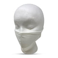 Cotton Face Mask Single Ply Washable Reusable Soft Cloth Masks Mouth Nose Ear-White-