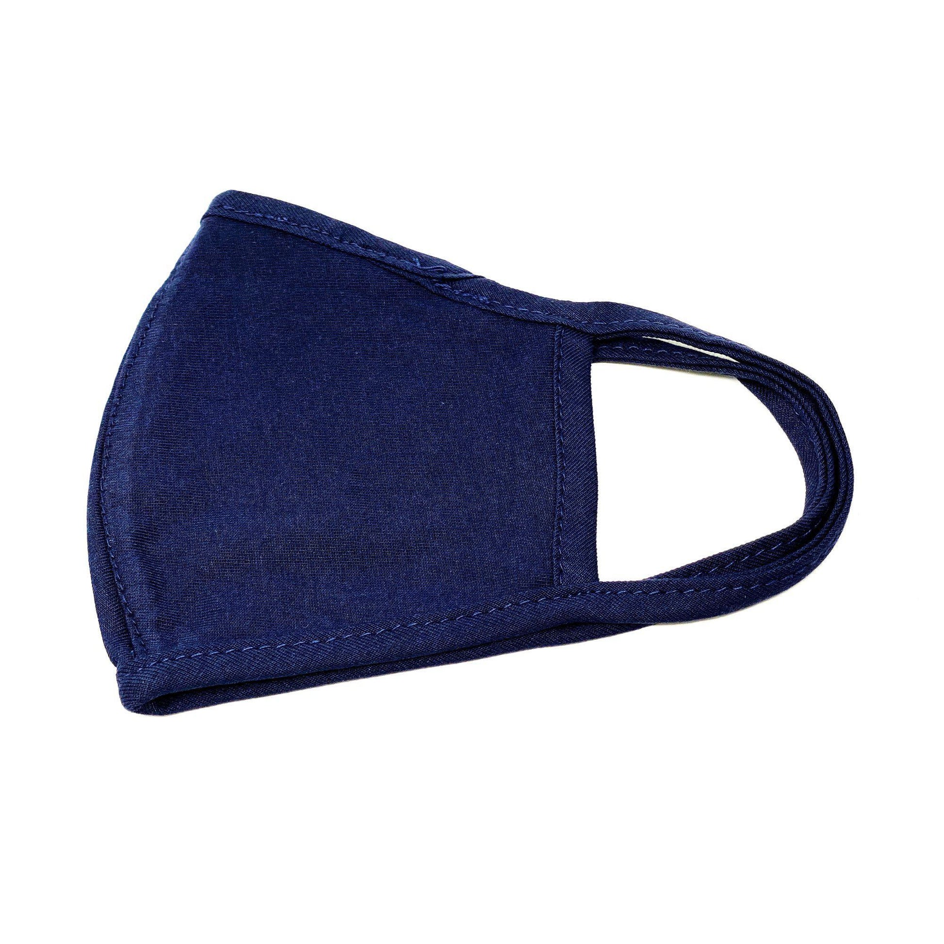 Cotton Face Mask Single Ply Washable Reusable Soft Cloth Masks Mouth Nose Ear-Black-